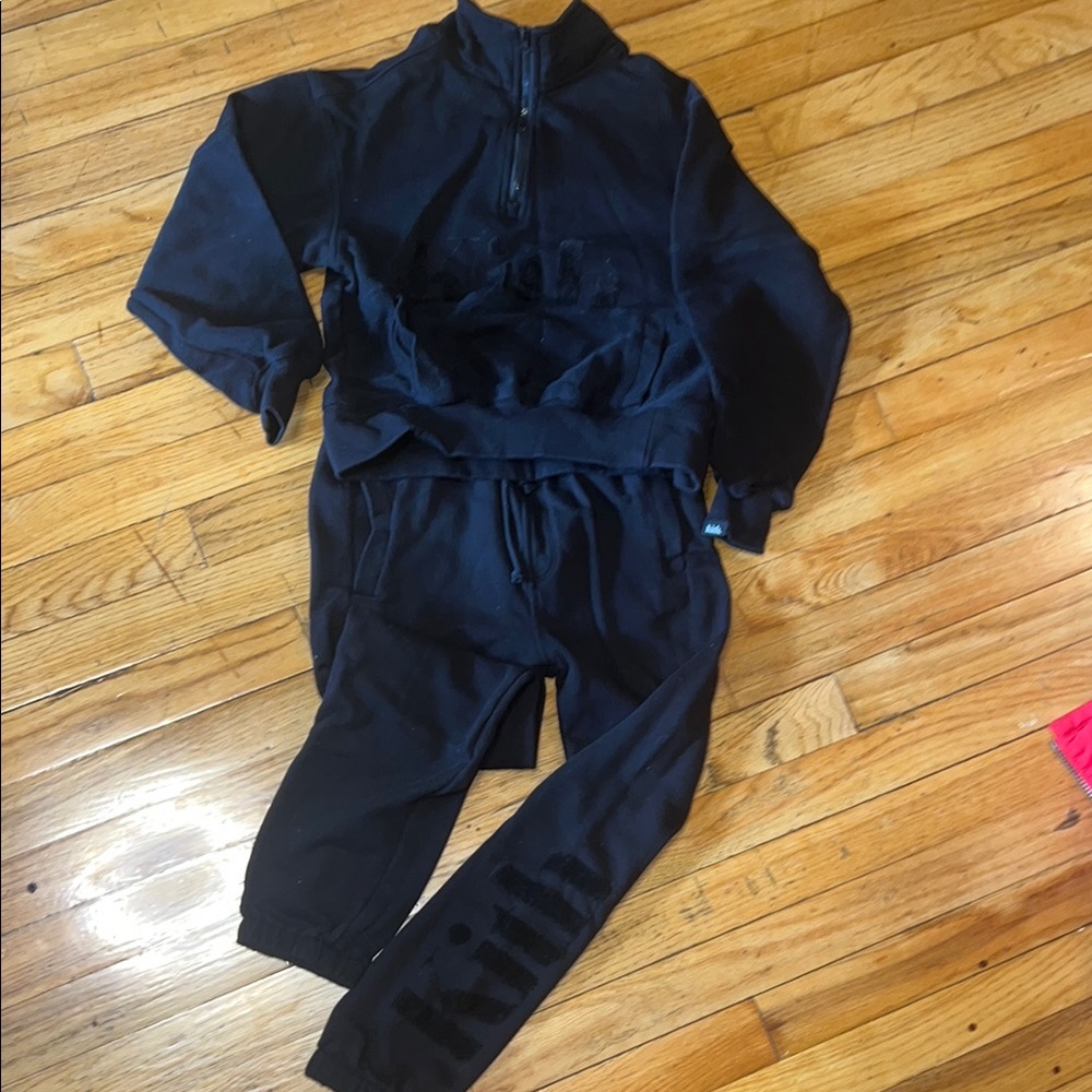 KITH BLACK SWEATSUIT KIDS